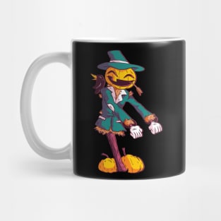 Halloween Scarecrows Pumpkin Floss Dance Mug